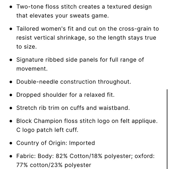 champion reverse weave block arch sweatshirt - Picture 9 of 9